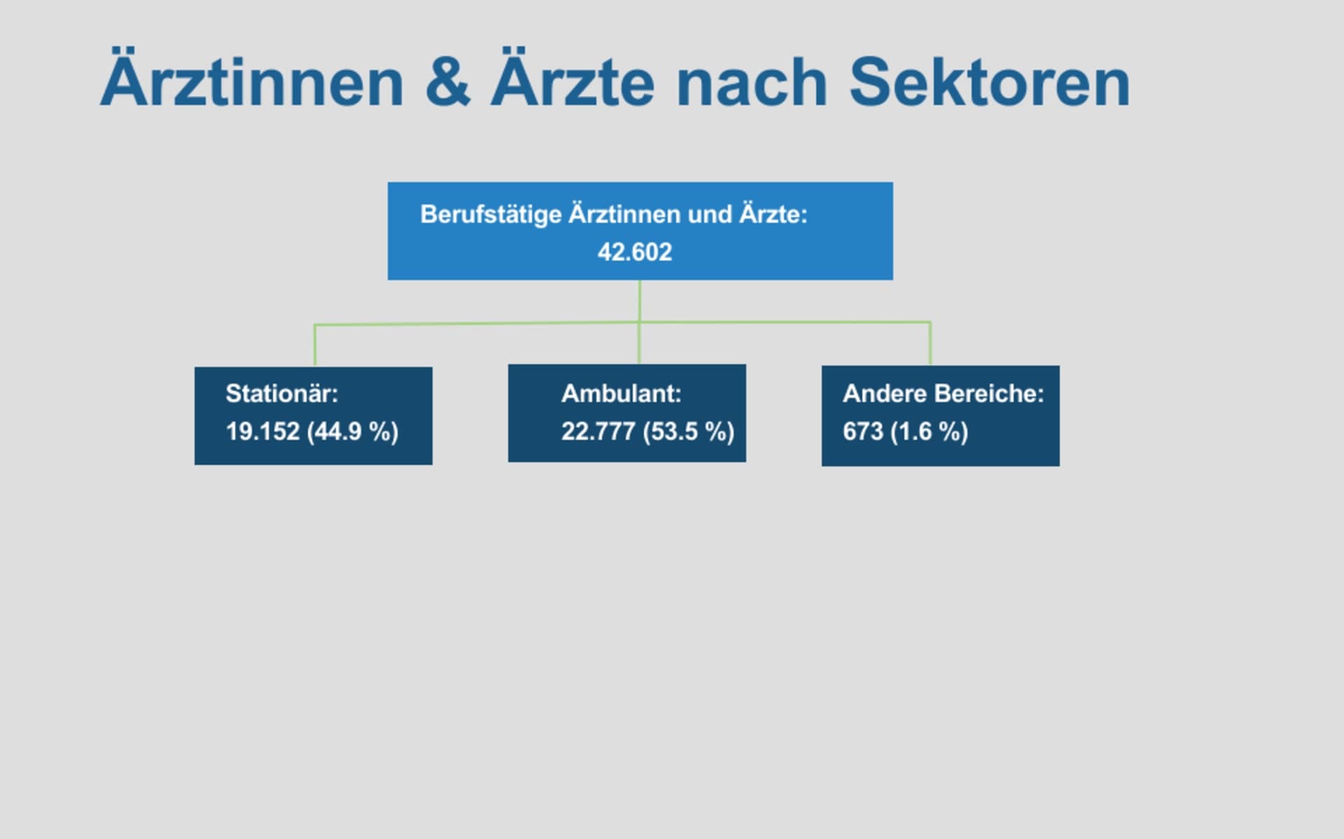 Schweizer Ärztestatistik 2024 Ärzte nach Sektoren