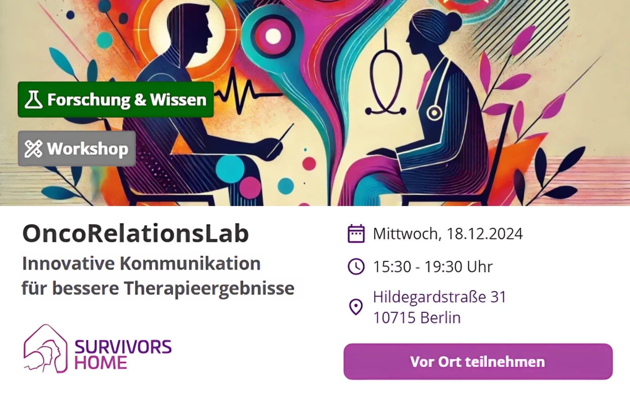 Hier geht es zum OncoRelationsLab von Survivors Home in Berlin