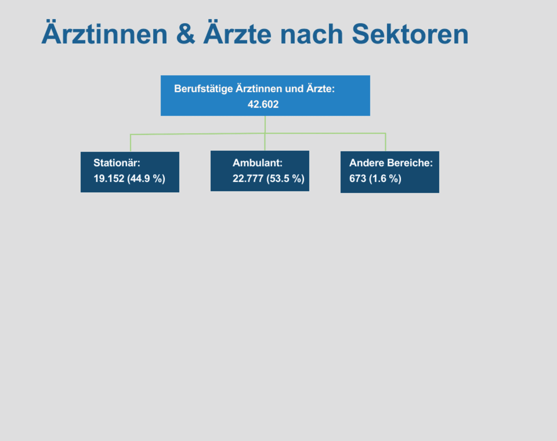 Schweizer Ärztestatistik 2024 Ärzte nach Sektoren