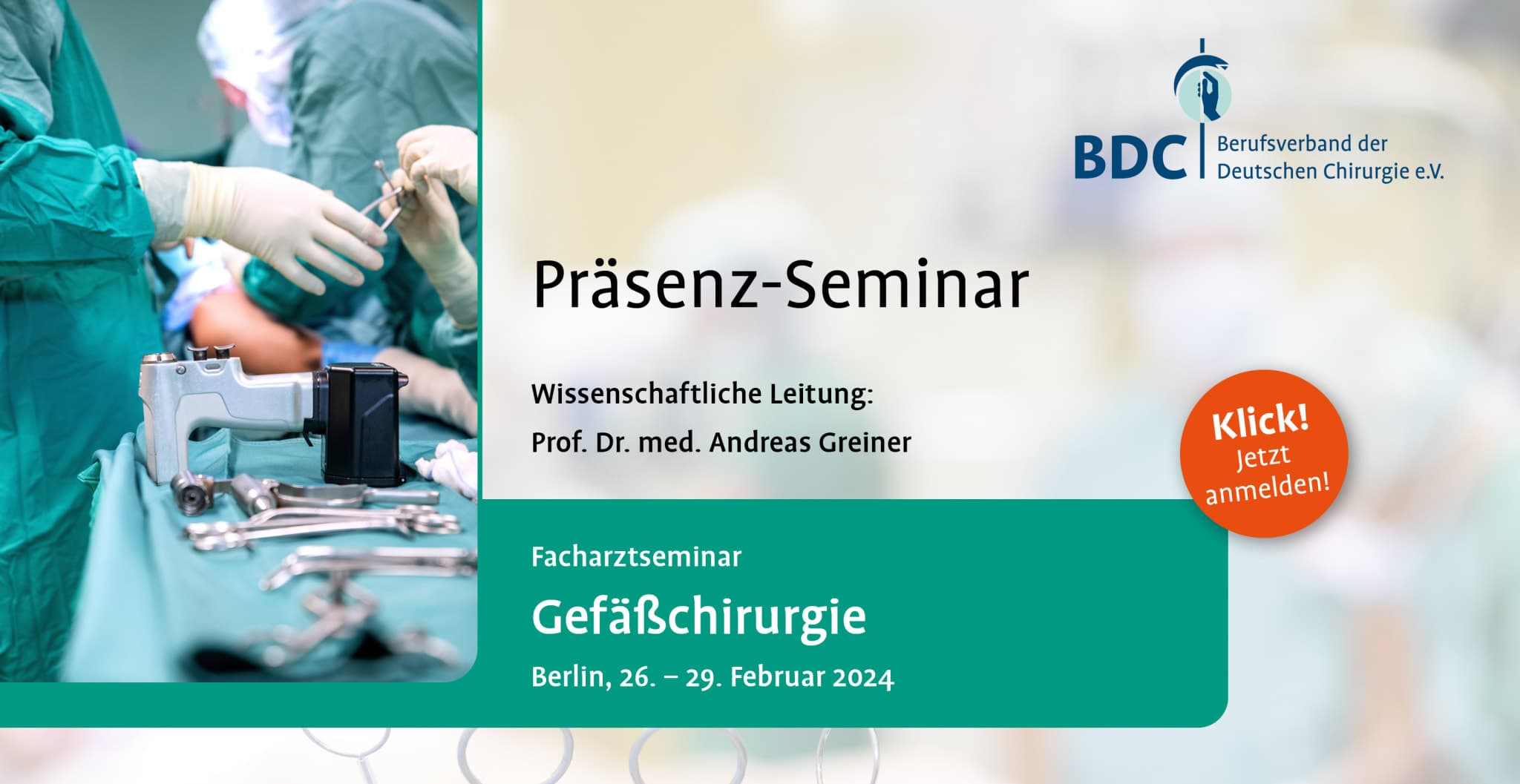 BDC Präsenzseminar Gefäßchirurgie